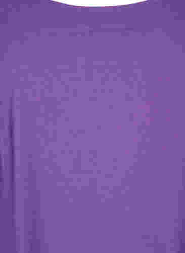 Kortärmad klänning i bomull, Deep Lavender, Packshot image number 2