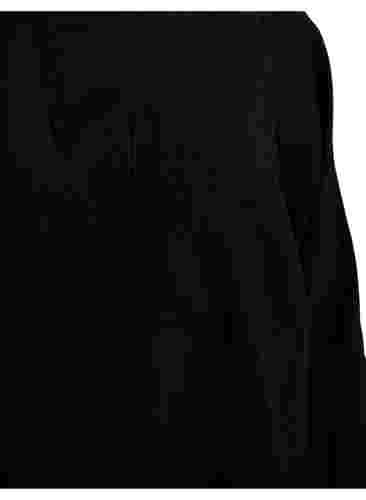 Lång skjorta i viskosmix, Black, Packshot image number 3