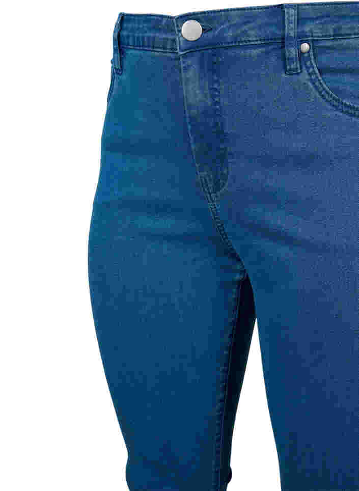 Super slim Amy jeans med hög midja, Mid Blue, Packshot image number 2