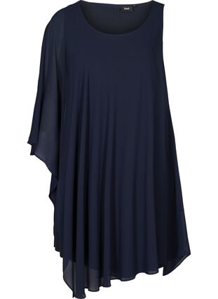 One-shoulder-klänning med a-form, Night Sky, Packshot image number 0