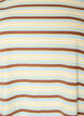Randig t-shirt i ekologisk bomull, Brun, Packshot image number 2