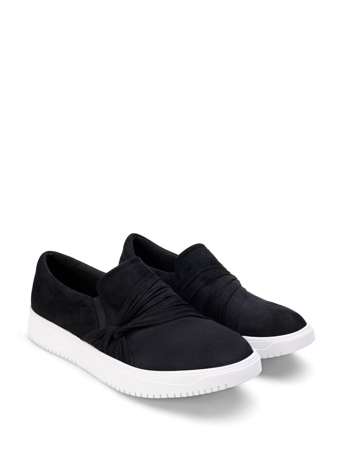 Slip-on med bred passform och knutdetalj, Svart, Packshot image number 1