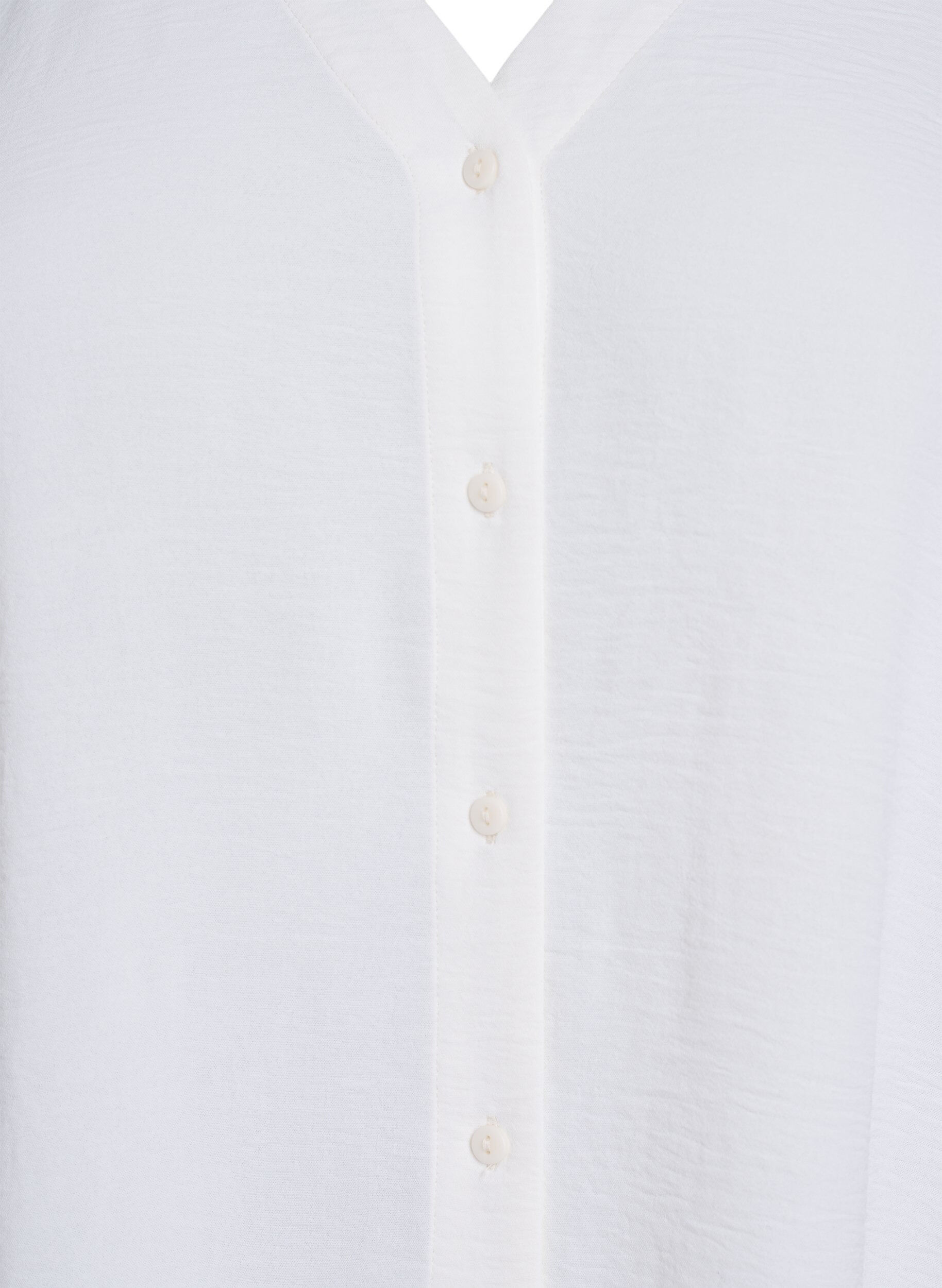 ZizziSkjortblus med v-ringning och 3/4-&auml;rm, Vanilla, Packshot image number 2