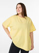 T-shirt i ekologisk bomull med ett litet motiv framtill, Gul, Model image number 0