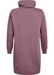 Kort sweatshirtkl&auml;nning med h&ouml;g krage och fickor, R&ouml;d, Packshot image number 1