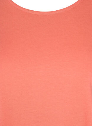 T-shirt i bomullsmix, Living Coral, Packshot image number 2