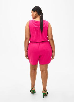 Shorts med fickor och resår i midjan, Pink Peacock, Model image number 1