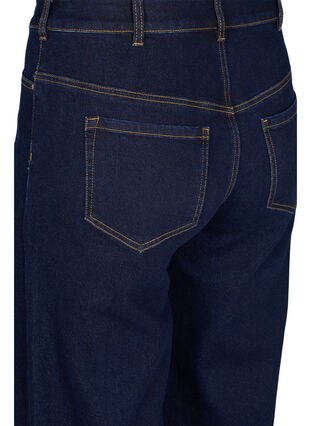 Croppade jeans med vida ben, Unwashed, Packshot image number 3