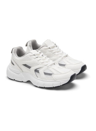 Sneakers med bred passform, White, Packshot image number 3