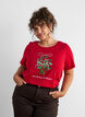 Jul-t-shirt i ekologisk bomull, R&ouml;d, Model image number 0