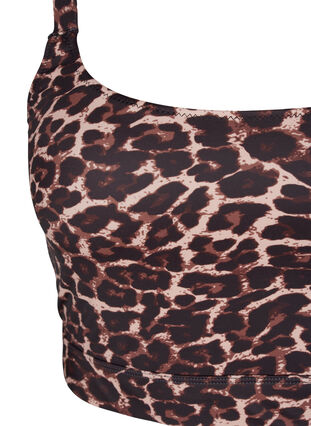 Bikinitopp med tryck och justerbara axelband, Autentic Leopard, Packshot image number 2