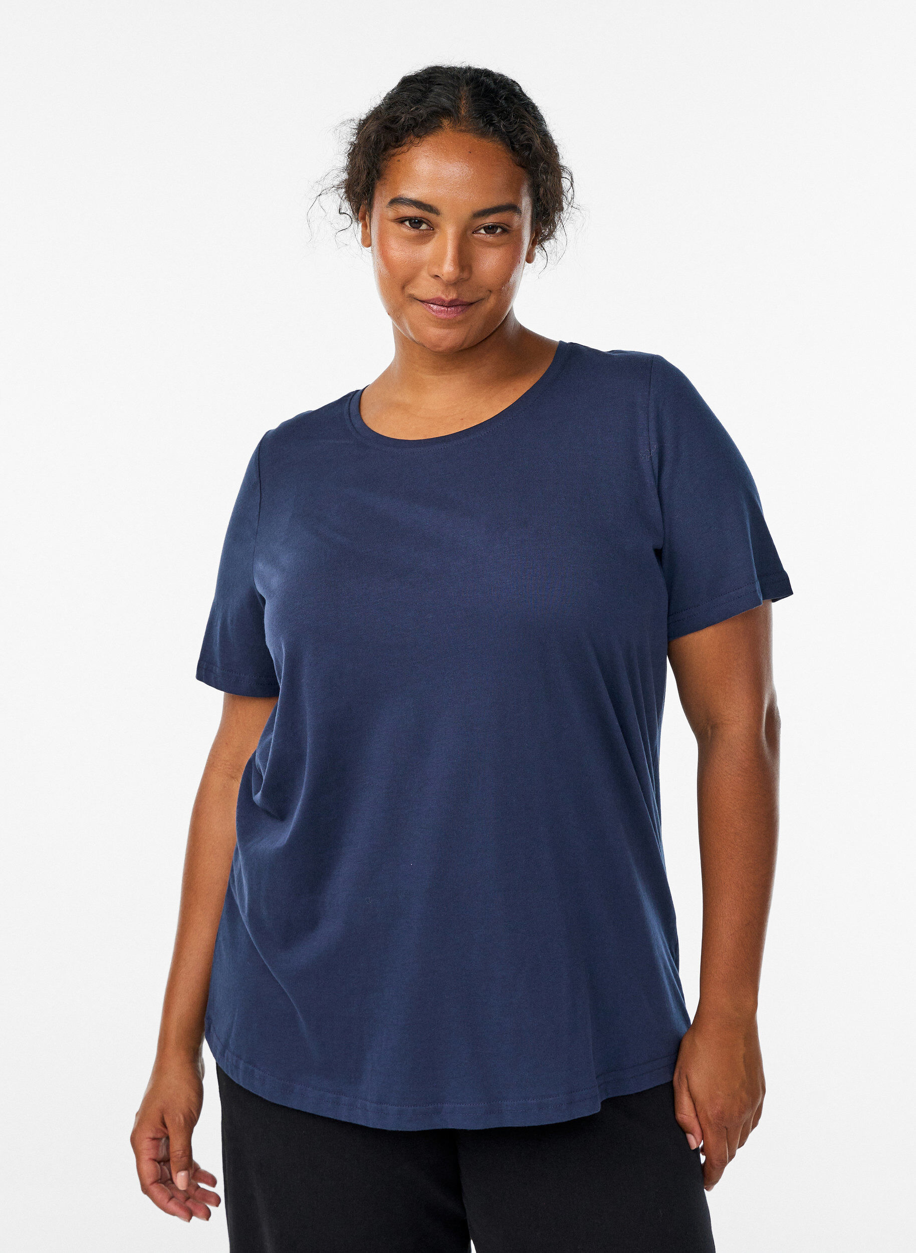 ZizziT-shirt med tryck, Bl&aring;, Model image number 0