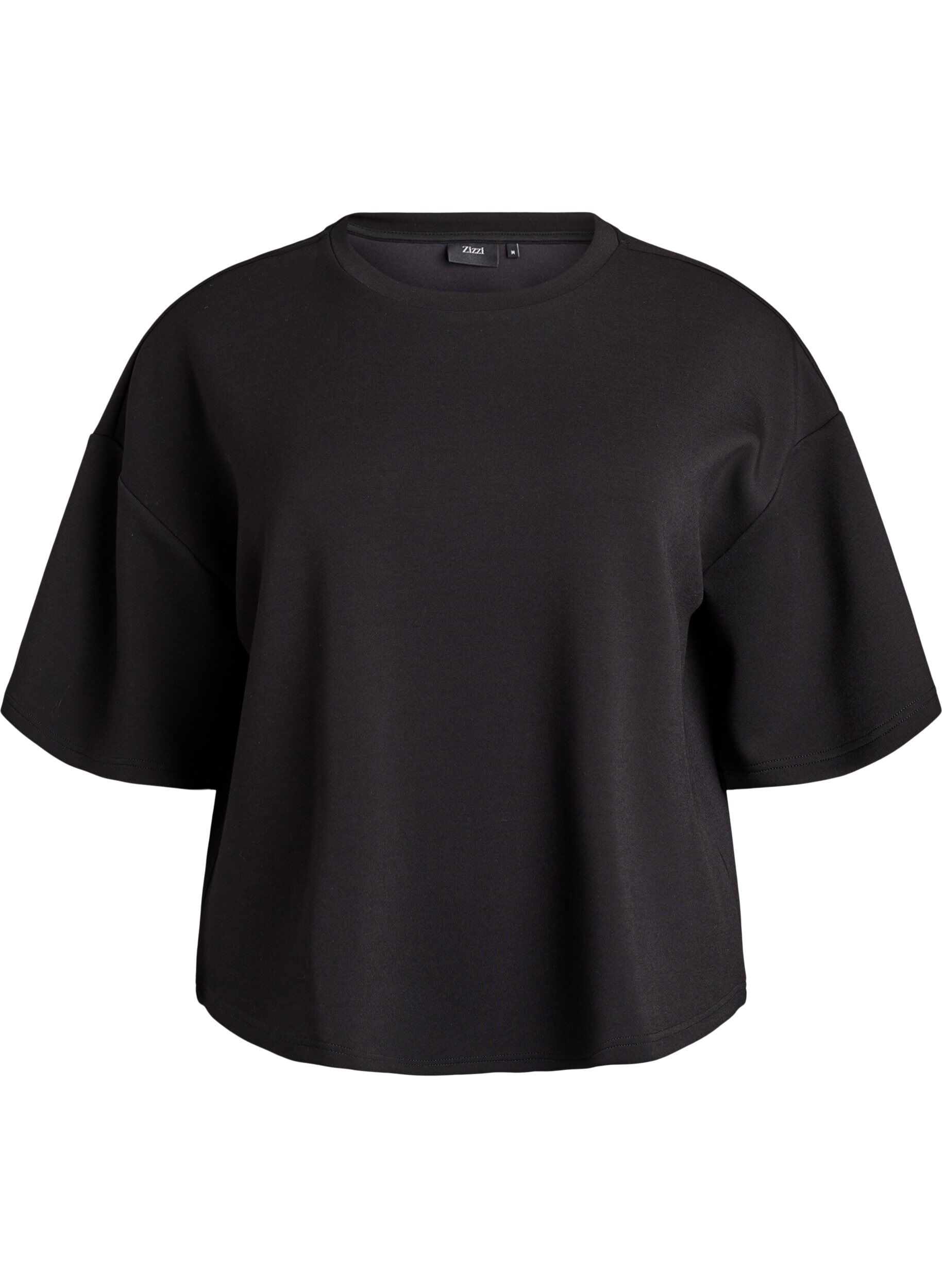 Kort loose fit t-shirt i modalblandning