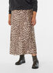 Midikjol i satin, Brun, Model image number 2