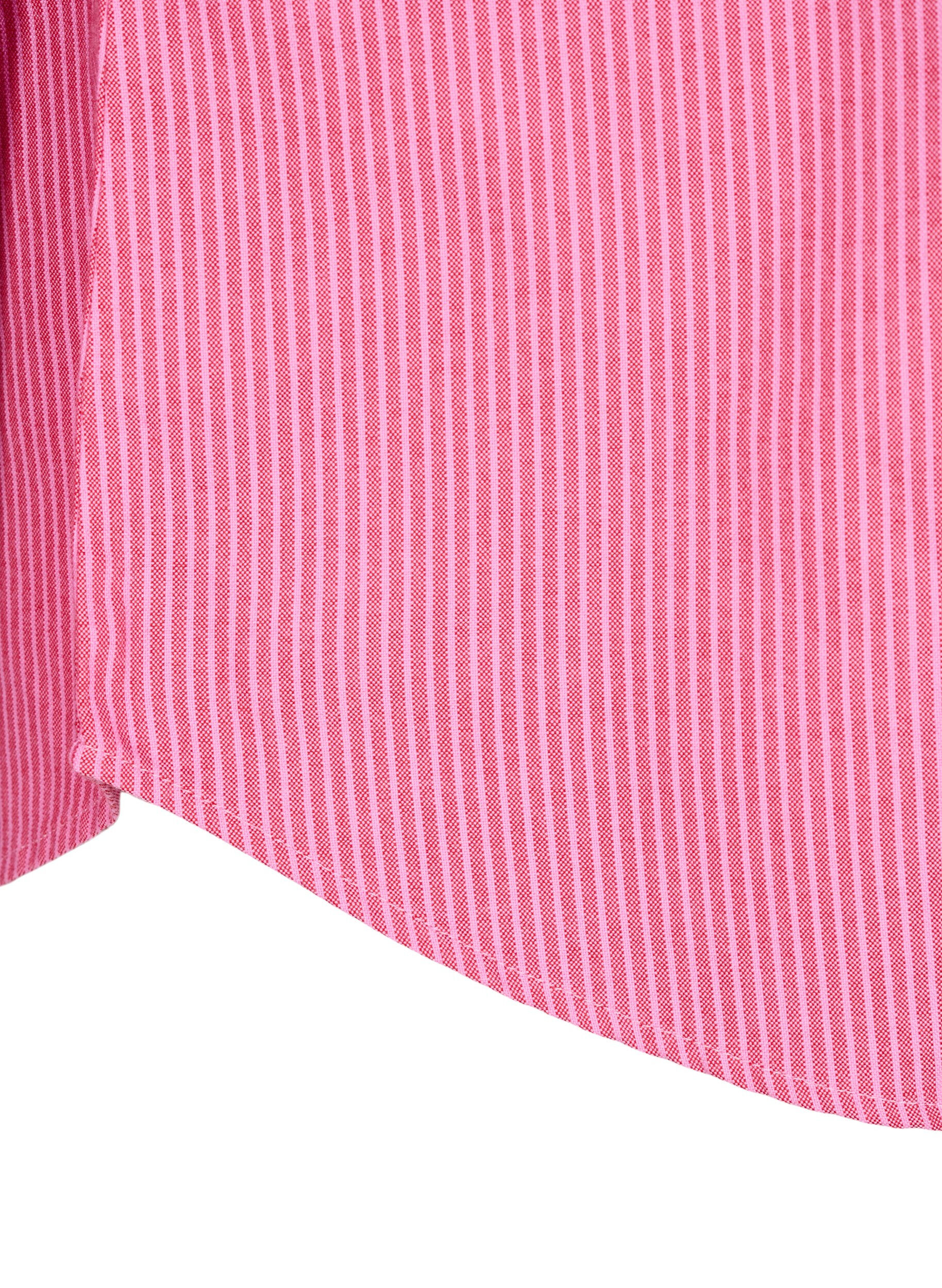 Zizzi L&aring;ng&auml;rmad bomullsskjorta, R&ouml;d, Packshot image number 3