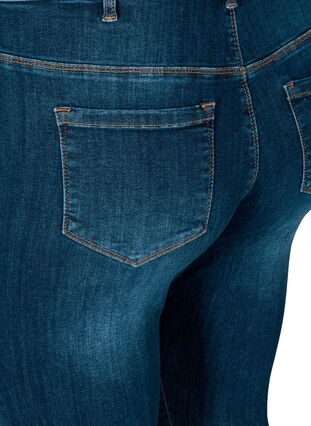 Superslim Amy Jeans med hög midja, Dark Blue, Packshot image number 3