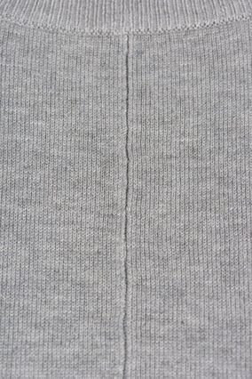 Lös stickad tröja med ribbkanter, Light Grey Melange, Packshot image number 2