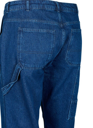 Cargo Jeans med rak passform, Dark blue, Packshot image number 3
