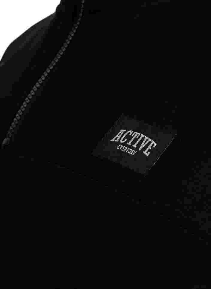 Sweatshirtklänning med hög krage, Black, Packshot image number 2