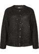Cardigan med paljetter och knappar, Svart, Packshot image number 0