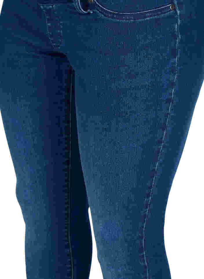 Gravidjeggings i bomullsblandning, Dark blue denim, Packshot image number 2