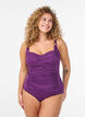 Vadderad baddr&auml;kt med drapering, Lila, Model image number 0