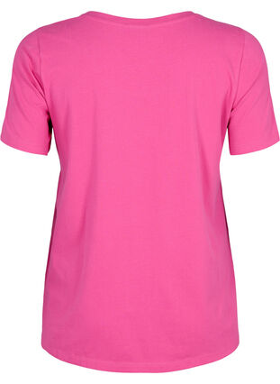 Enfärgad t-shirt i bomull, Raspberry Rose, Packshot image number 1