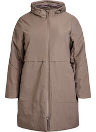 Vinterjacka med justerbar midja, Brun