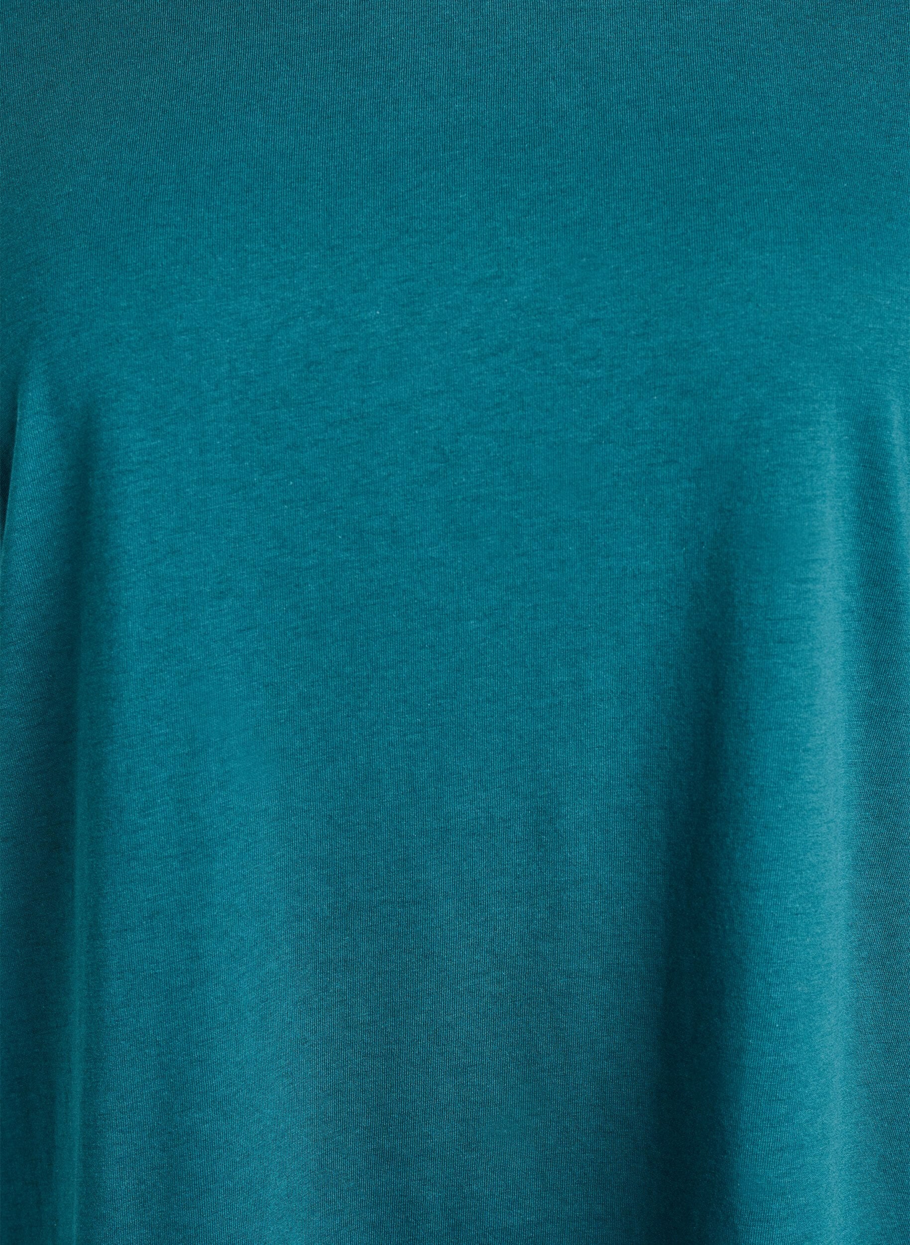 ZizziKort&auml;rmad t-shirt i bomullsmix, Gr&ouml;n, Packshot image number 2