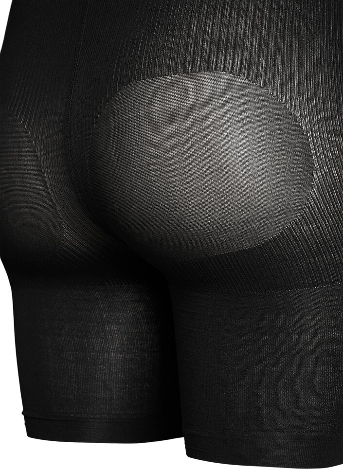 2-pack push-up shorts i 60 denier med formande effekt, Svart, Packshot image number 3