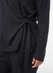 Omlottblus i jersey med knytning, Svart, Model image number 3