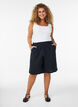 L&ouml;sa shorts i bomullsmuslin med h&ouml;g midja, Svart, Model image number 1