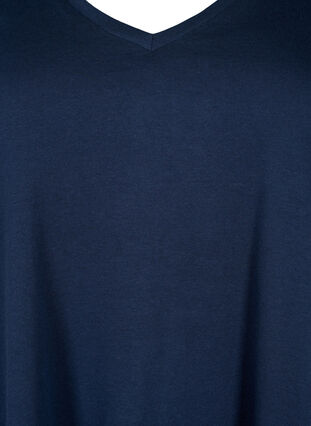 T-shirt i bomull med korta ärmar, Navy Blazer SOLID, Packshot image number 2