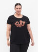 Sport t-shirt med tryck, Black w. Graphics, Model image number 0