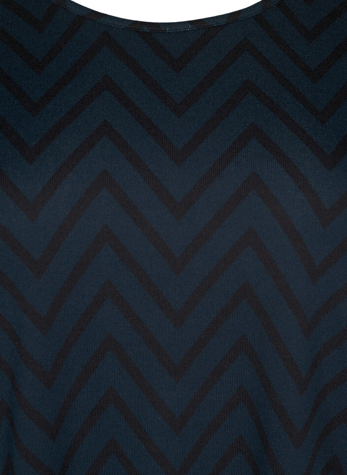 Mönstrad blus med långa ärmar, Grön, Packshot image number 2