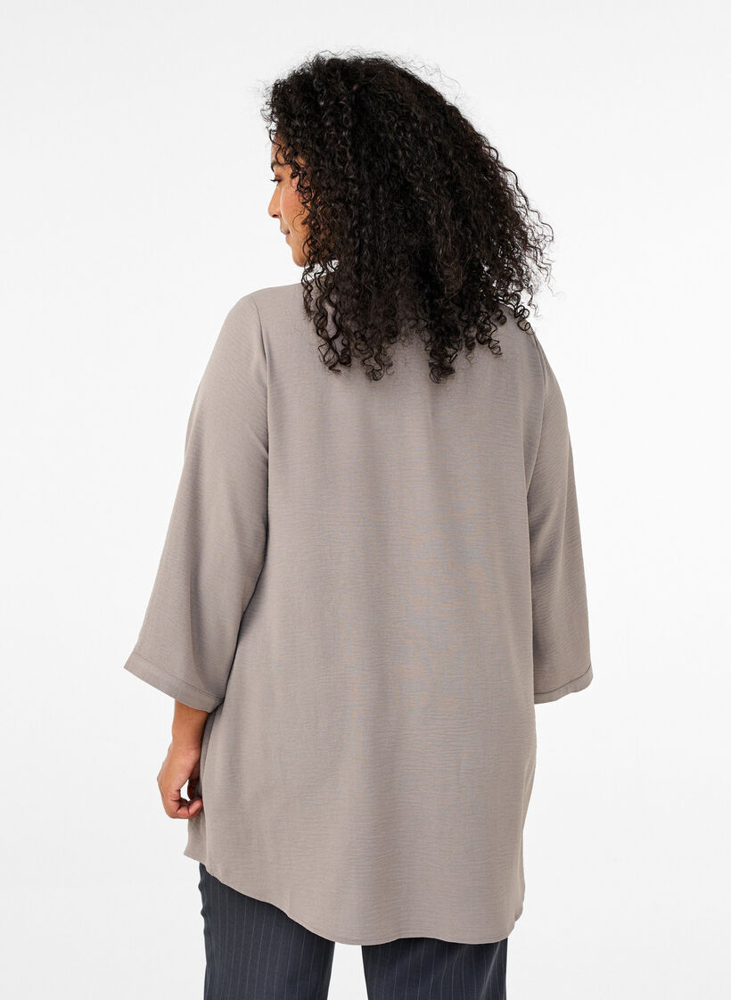 Tunika med 3/4-&auml;rmar, Beige, Model image number 2