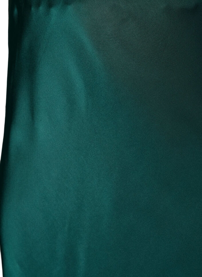 Midikjol i satin, Gr&ouml;n, Packshot image number 2