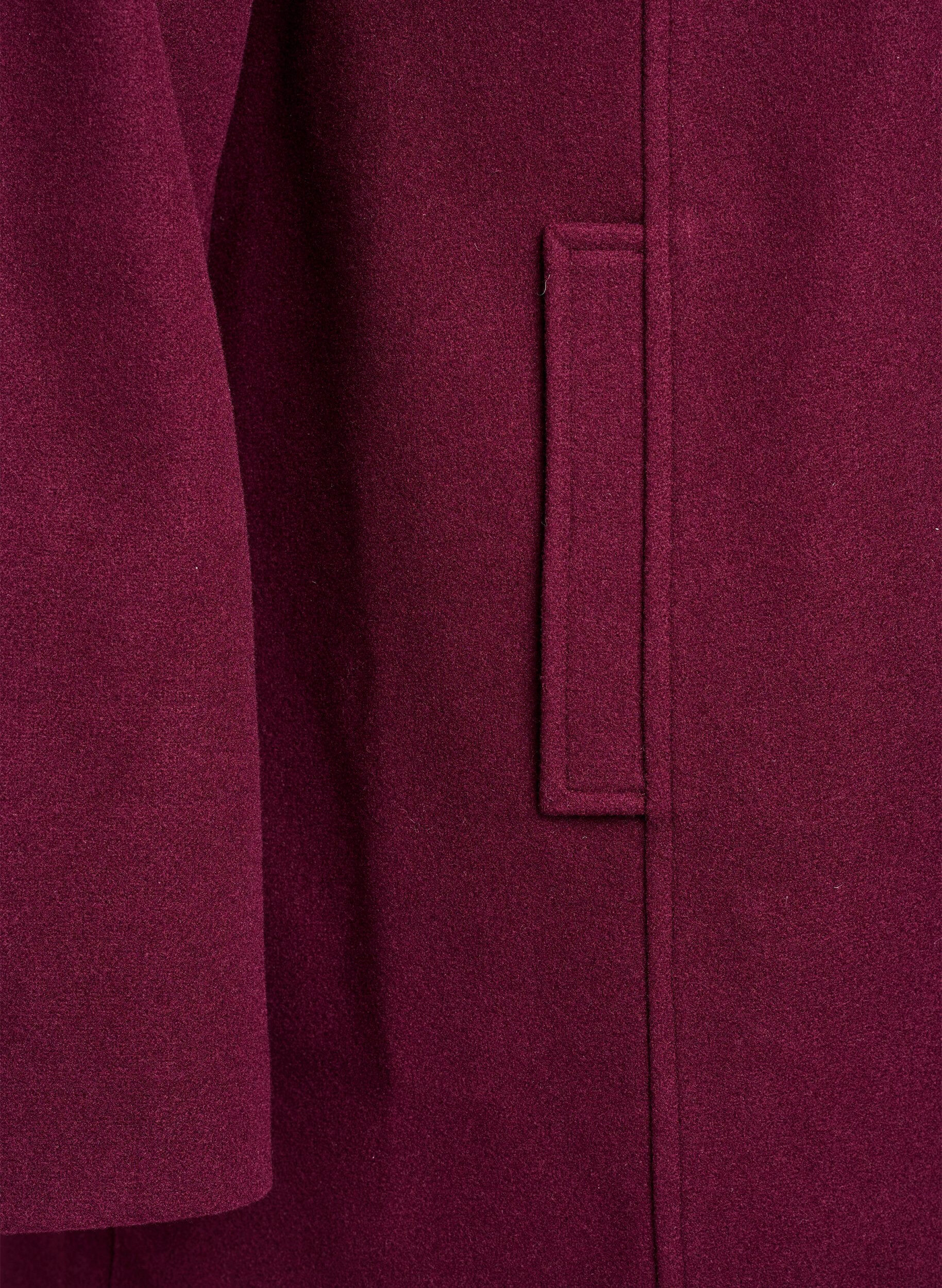 ZizziKort kappa med a-linjeformad passform, M&ouml;rk Bordeaux, Packshot image number 3