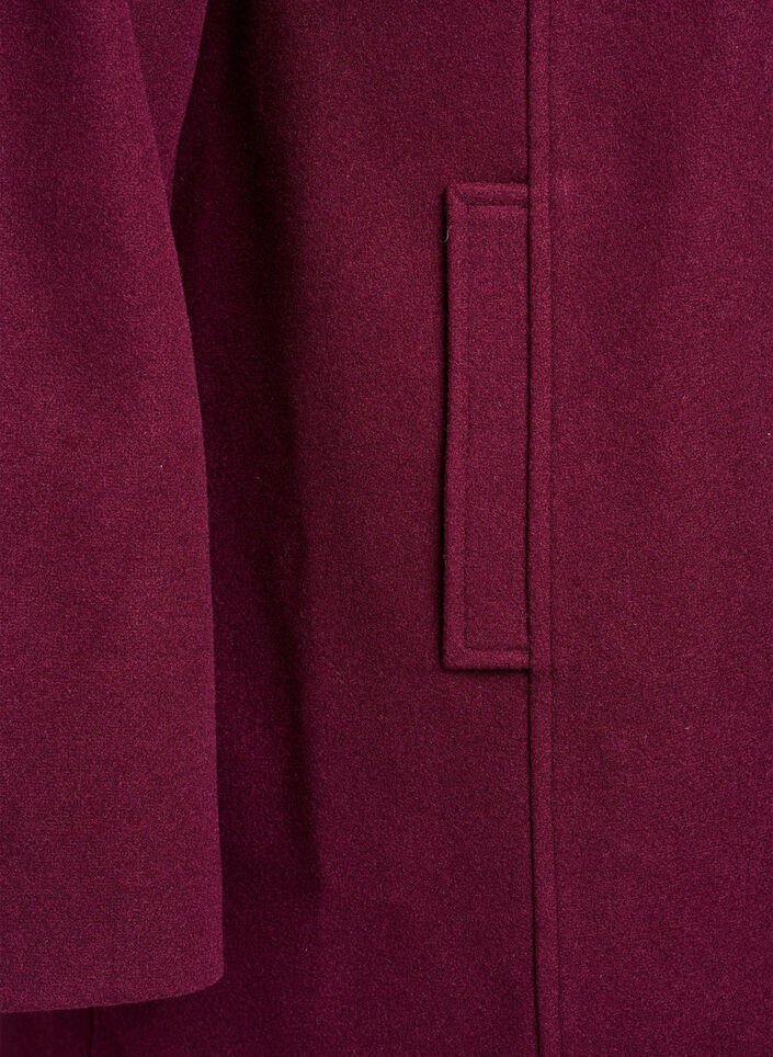 Kort kappa med a-linjeformad passform, M&ouml;rk Bordeaux, Packshot image number 3