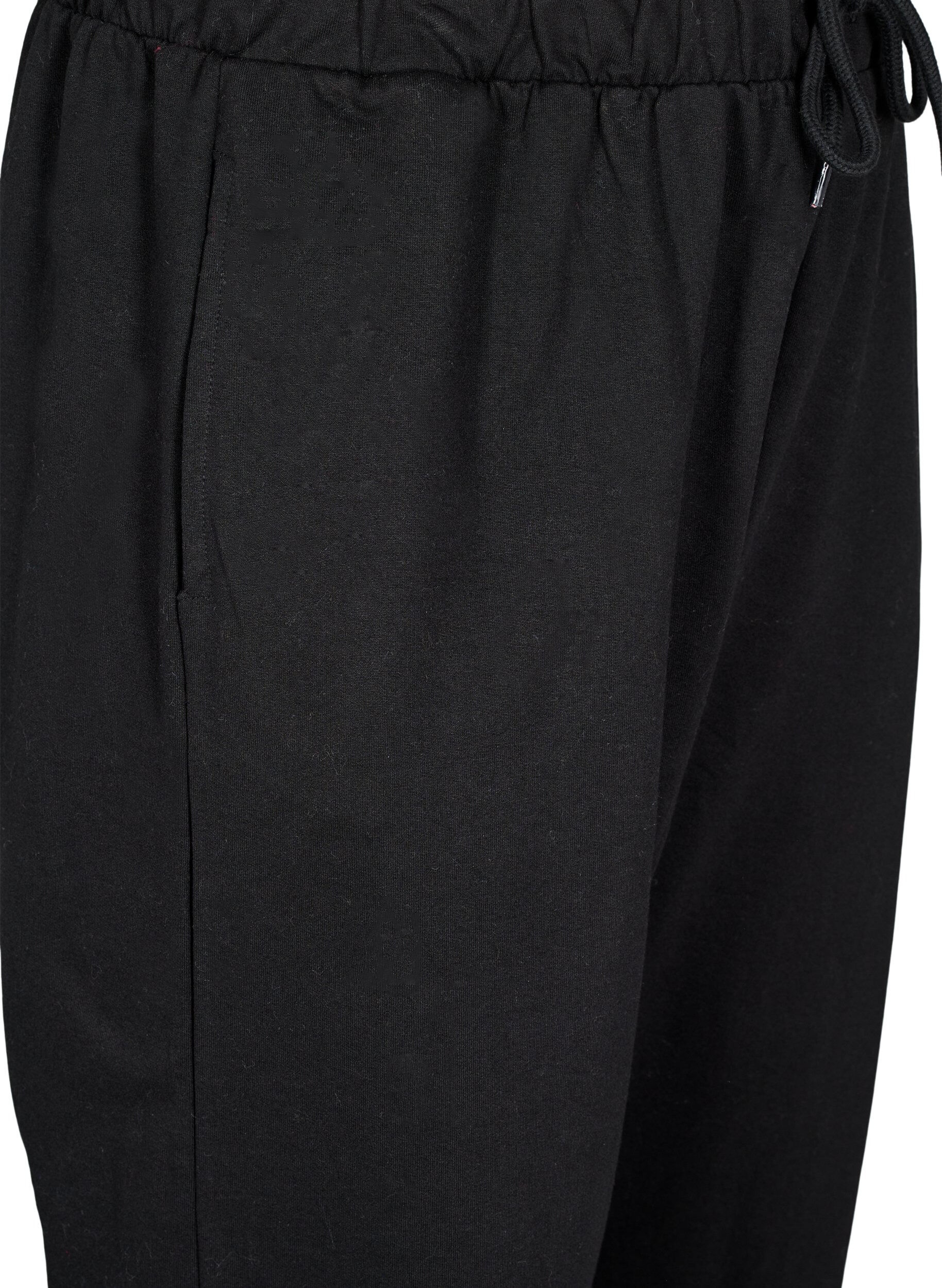 ZizziMjukisbyxor med fickor, Svart, Packshot image number 2