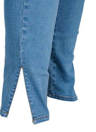 Amy jeans med hög midja  och slits, Light blue, Packshot image number 3