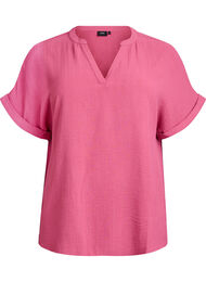 L&ouml;s blus med korta &auml;rmar, R&ouml;d