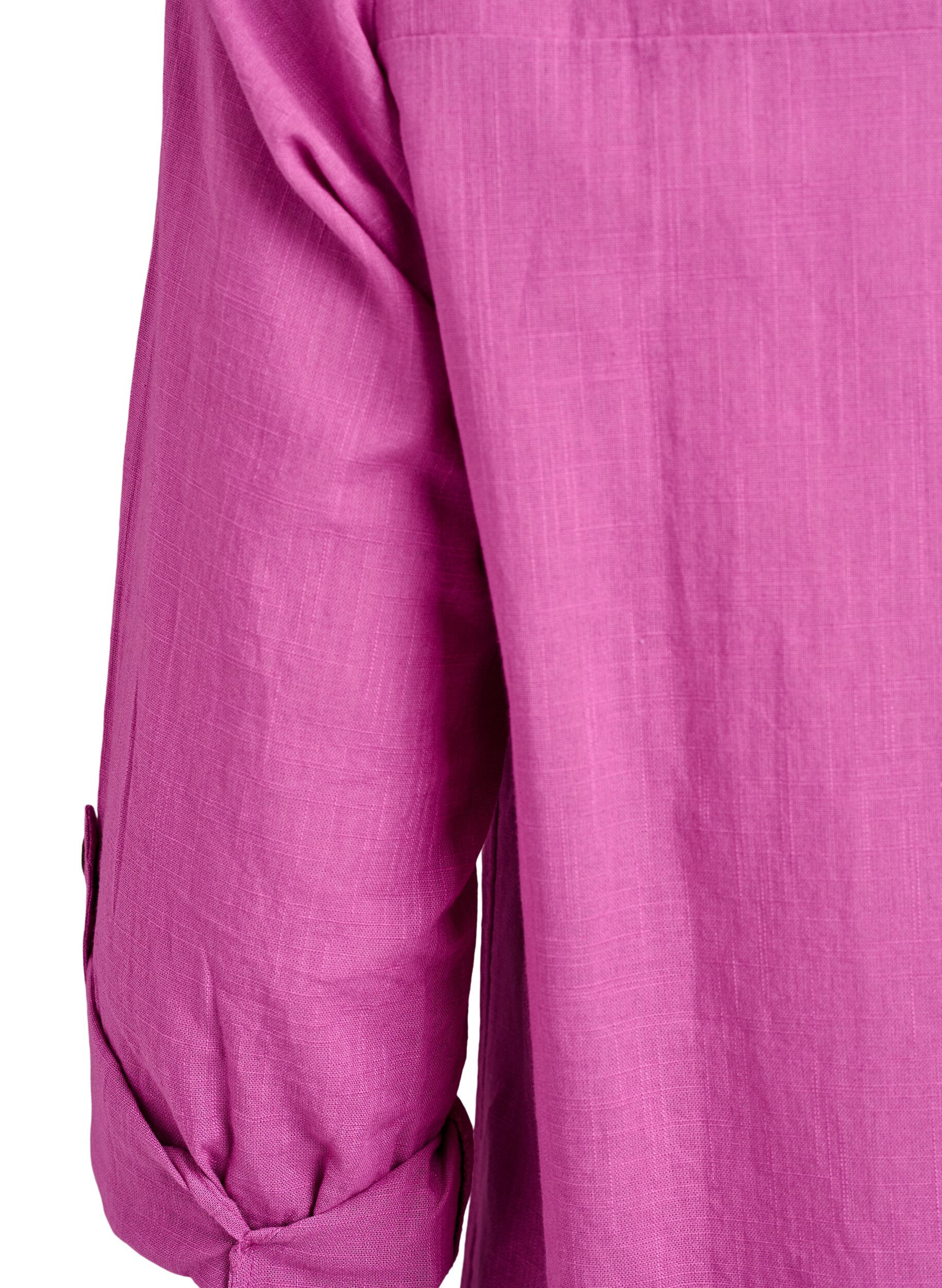 ZizziSkjortblus i bomull med v-ringning, Rosa, Packshot image number 3
