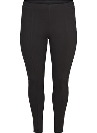 Klassiska enfärgade leggings, Black, Packshot image number 0