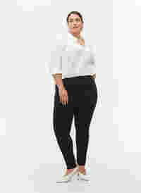 Super slim Amy jeans med snörning fram, Black, Model