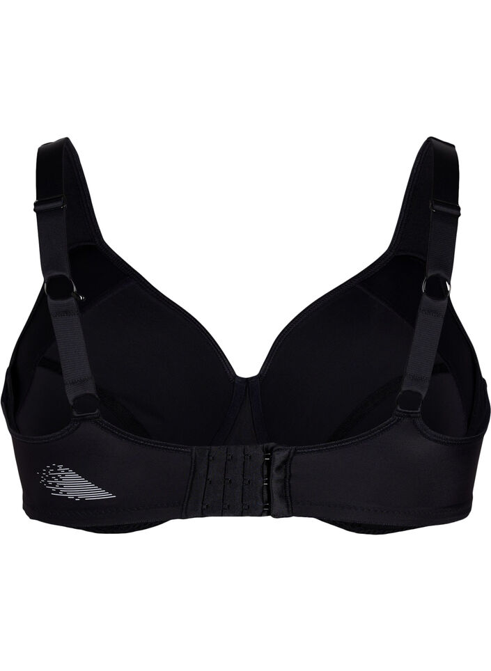 CORE, HIGH SUPPORT WIRE BRA - Sport-bh med bygel, Svart, Packshot image number 1