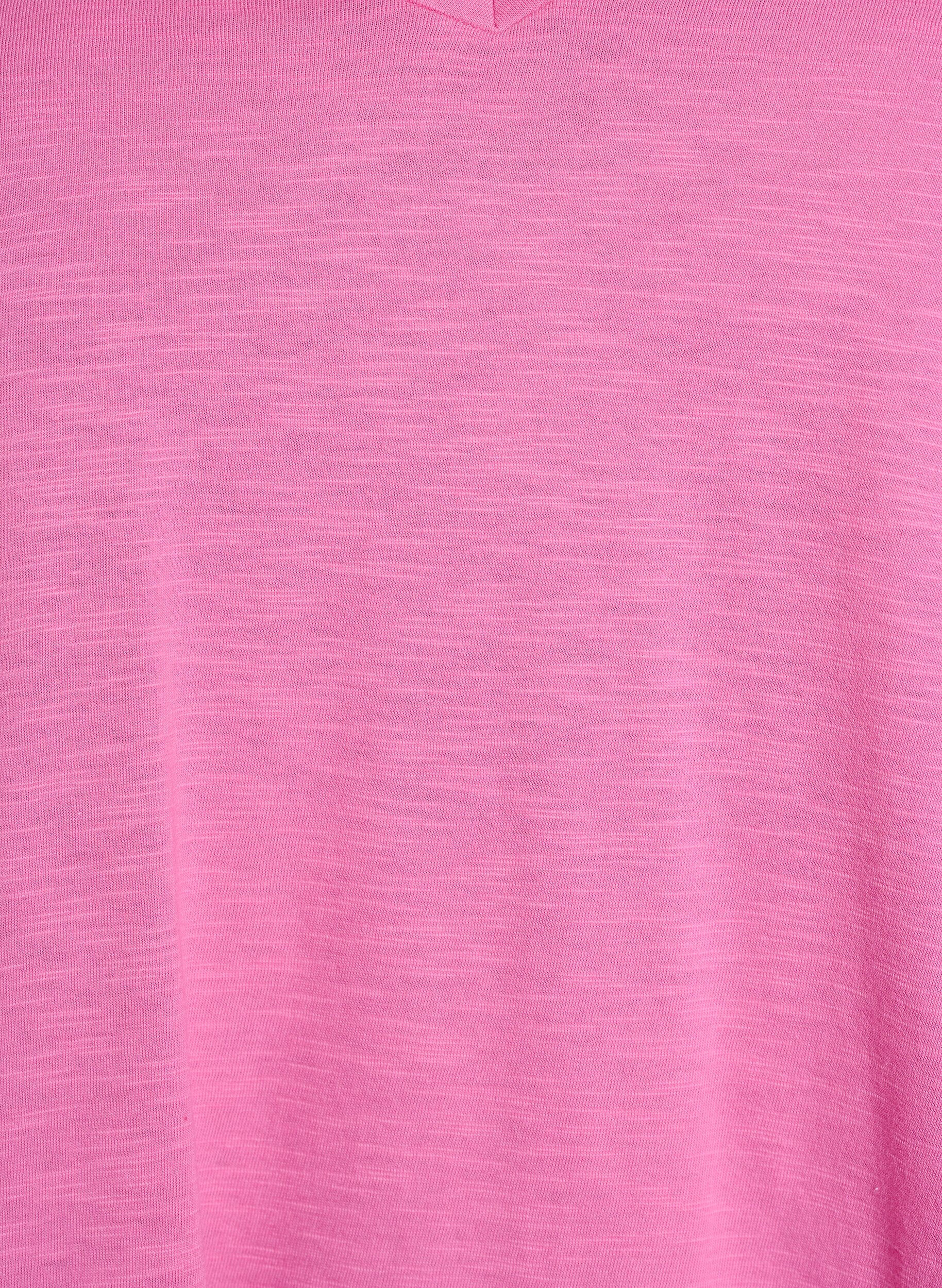 Zizzi V-ringad bas t-shirt med korta &auml;rmar, Rosa, Packshot image number 2