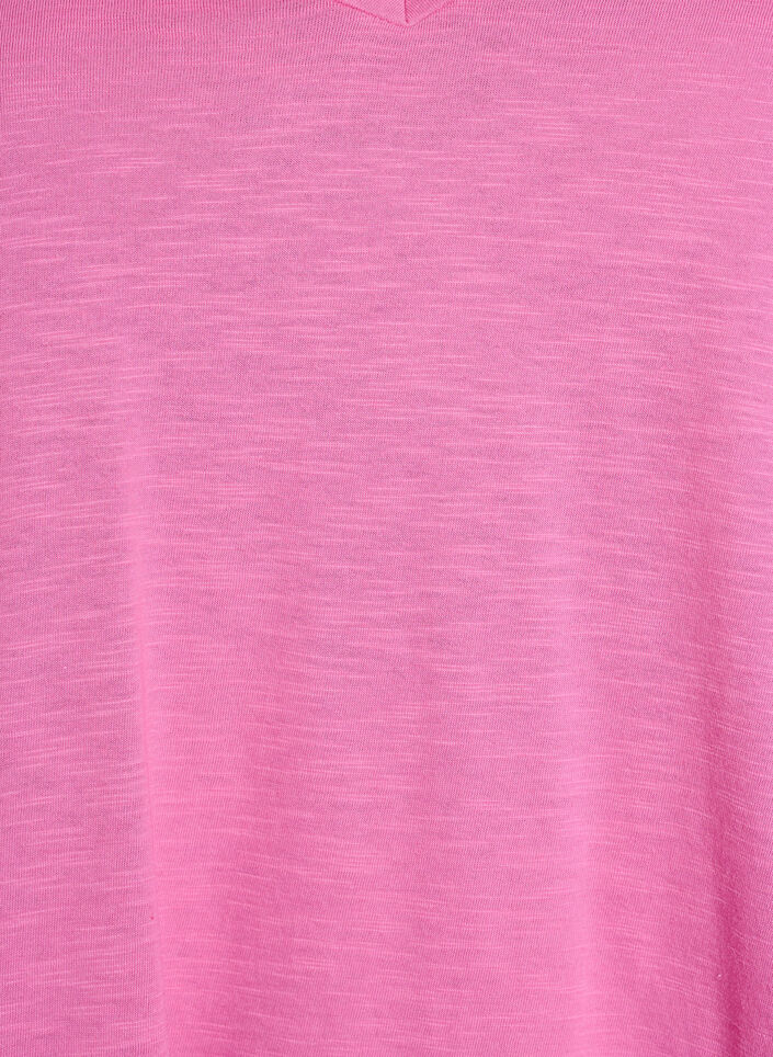 V-ringad bas t-shirt med korta &auml;rmar, Rosa, Packshot image number 2