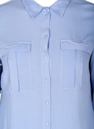 Viskosskjorta med bröstfickor, Blue Heron, Packshot image number 2