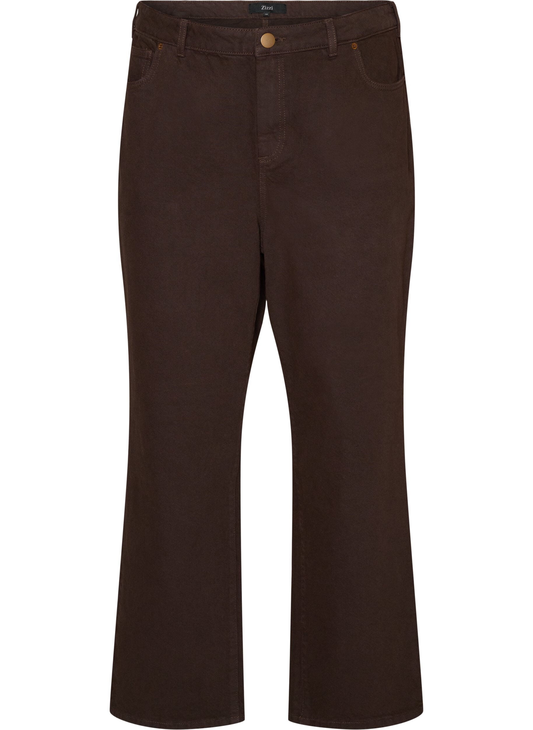 F&auml;rgade Kiana-jeans med rak passform